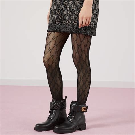 black gucci interlocking g tights|gucci sheer tights.